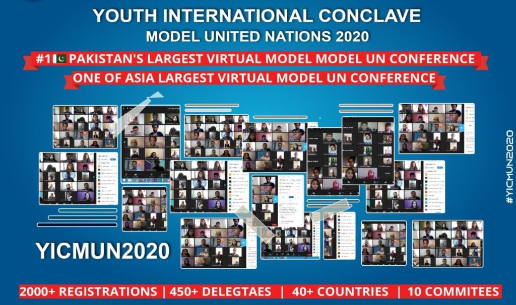 Pakistan's biggest Virtual Model UN Conference organized by Youth International Conclave - YIC